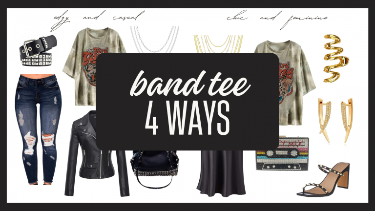 How to Wear a Band Tee Four Different Ways